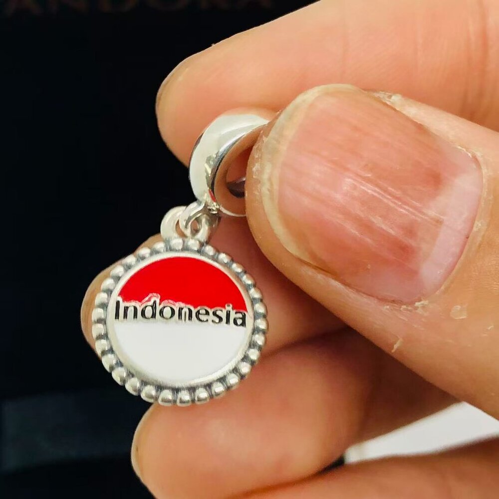 ✨🔥Pandora Indonesia Flag Exclusive Charm